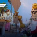 Cuautlancingo rinde homenaje al Día de Muertos con catrinas monumentales