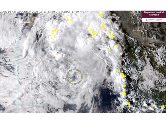 Depresión tropical Raymond a horas de impactar en el sur de Baja California Sur