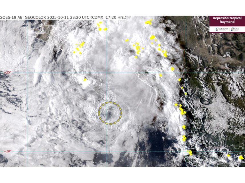 Depresión tropical Raymond Depresión tropical Raymond a horas de impactar en el sur de Baja California Sur