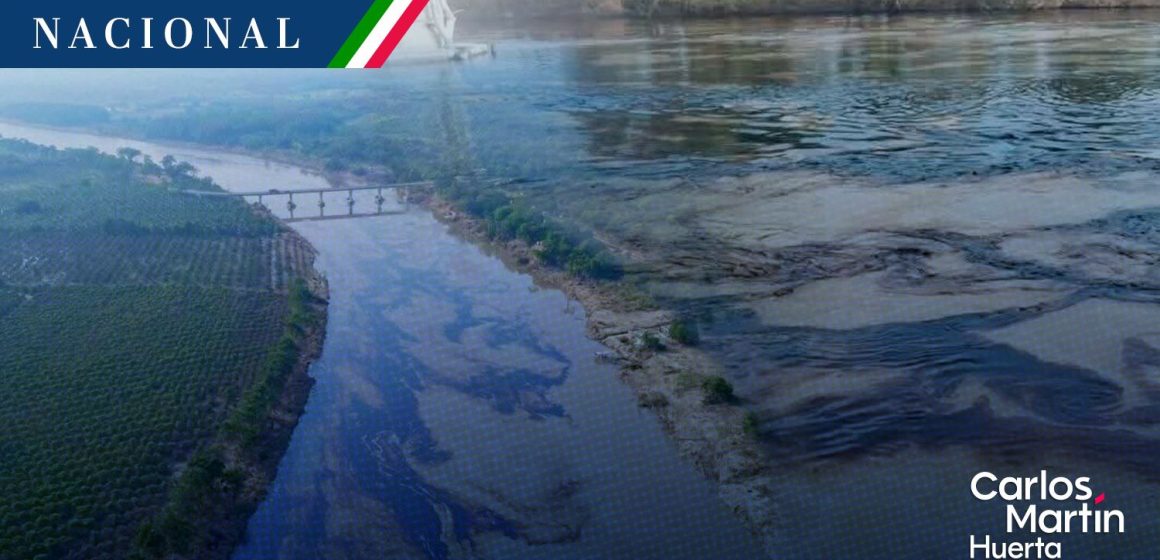 Refuerzan limpieza en el río Pantepec tras derrame de hidrocarburo