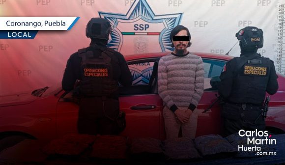 Decomisan casi 5 kg de marihuana en Coronango; SSP detiene a presunto distribuidor