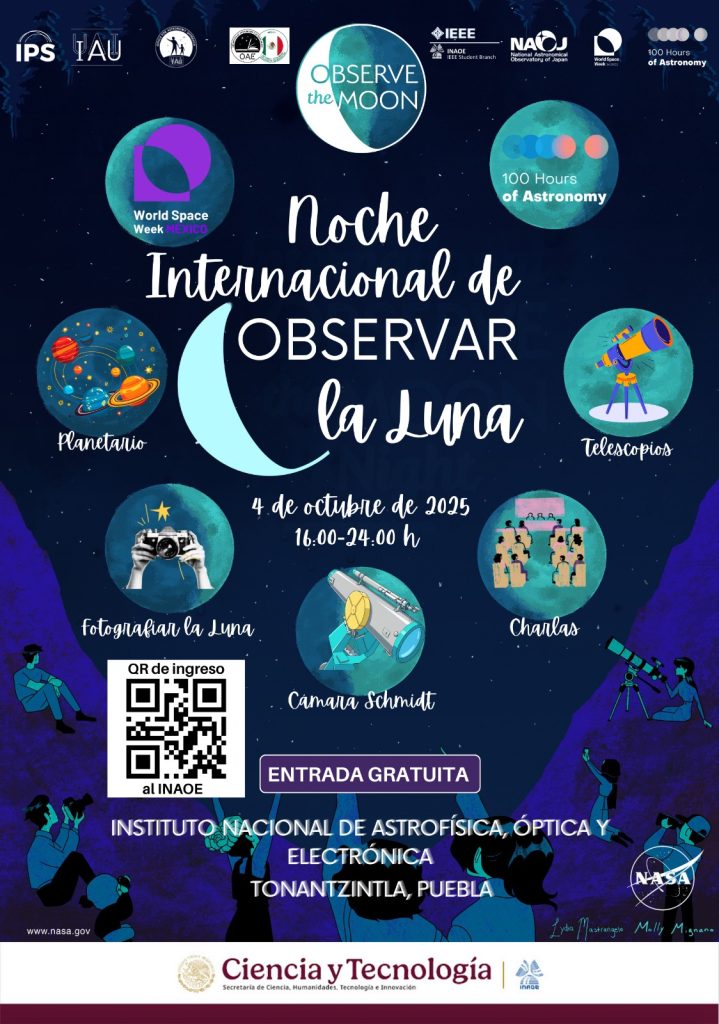 El INAOE invita a las 22100 Horas de Astronomia 202522 en Puebla 4