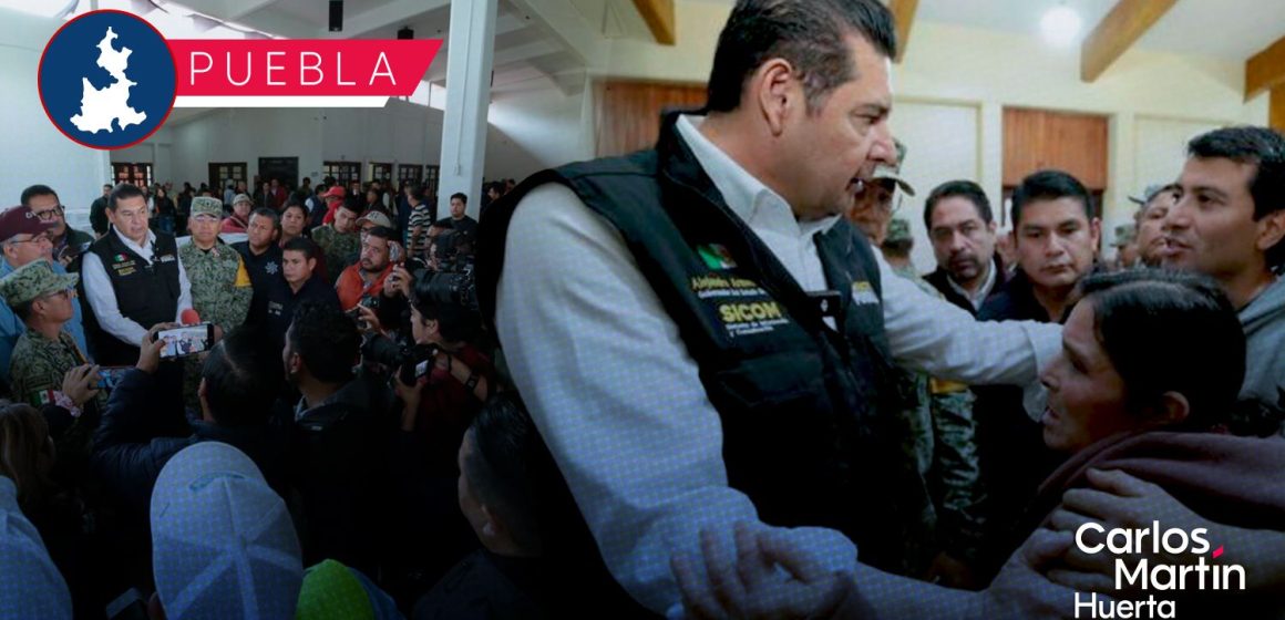 En coordinación, órdenes de gobierno supervisan atención a afectados por lluvias en Puebla