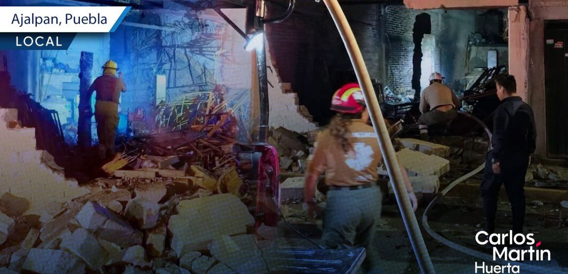Explosión de polvorín destruye vivienda en Ajalpan; no se reportan heridos