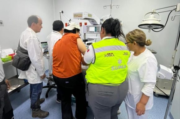 Trasladan en helicóptero a recién nacida con Síndrome de Guillain-Barré a Tlaxcala