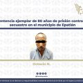 Logra la FGE sentencia de 80 años de prisión contra responsable de secuestro en Epatlán