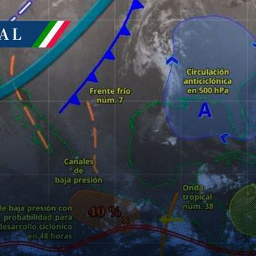 Se prevén lluvias muy fuertes a intensas en el sur y sureste del país