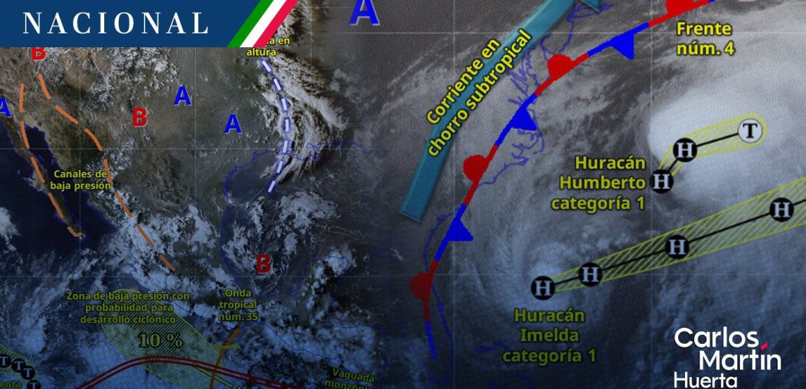 Alerta en 17 estados: Lluvias intensas por baja presión con potencial ciclónico