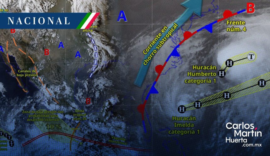 Alerta en 17 estados: Lluvias intensas por baja presión con potencial ciclónico