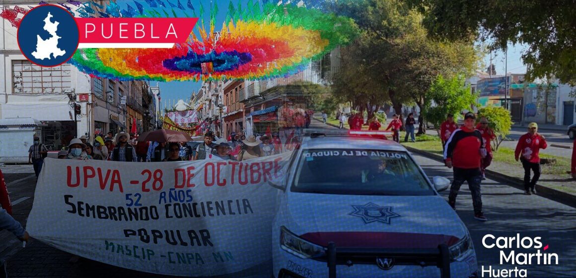 Portada Marcha de la 28 de Octubre paraliza vialidades en Puebla; conmemoran 52 años CMH Marcha de la 28 de Octubre paraliza vialidades en Puebla; conmemoran 52 años