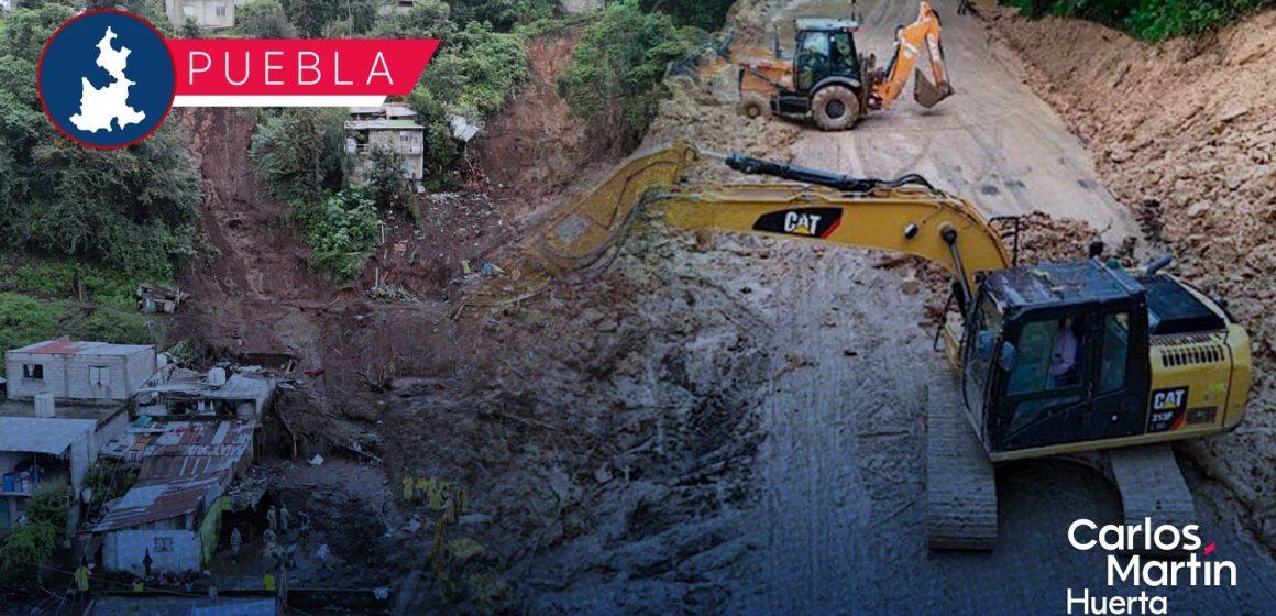 Módulos de maquinaria rehabilitan carreteras y caminos en la Sierra Norte