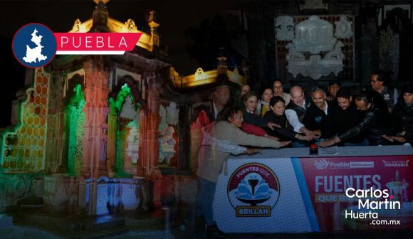 Paseo Bravo en Puebla luce renovado tras la rehabilitación de sus fuentes