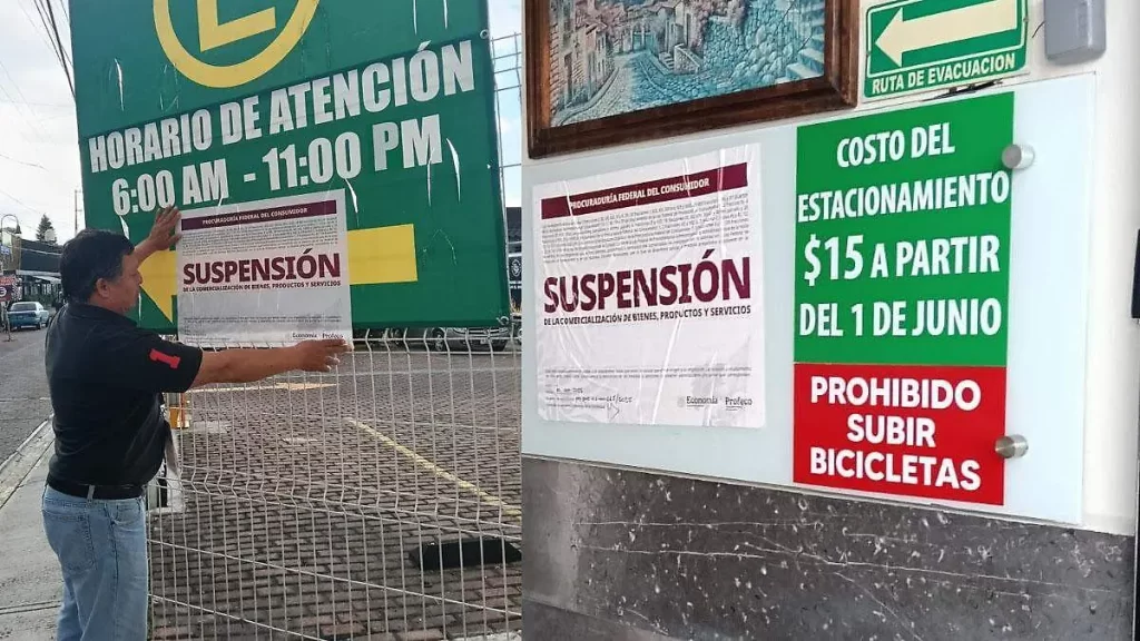 Profeco suspende estacionamiento en Plaza La Joya tras varias irregularidades 3