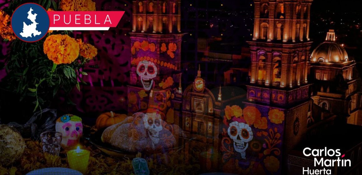 Iluminarán la Catedral de Puebla con videomapping monumental por Día de Muertos