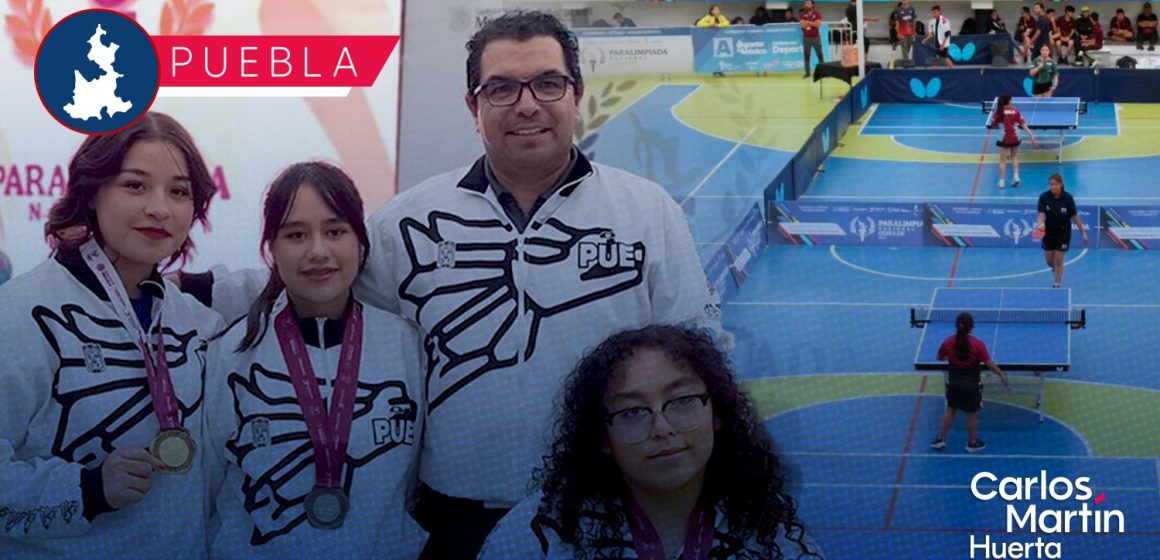 Puebla obtiene oro y dos platas en Paratenis de Mesa de la Paralimpiada Nacional 2025