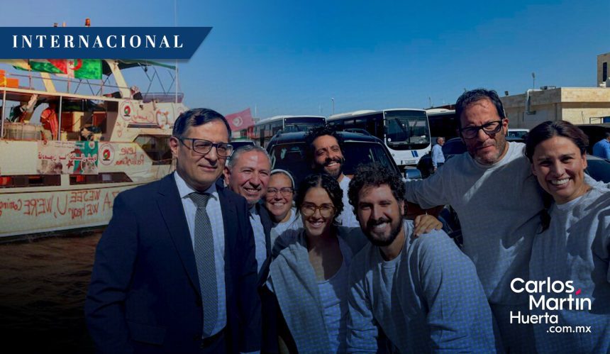 Repatriación mexicanos Israel - flotilla Inicia repatriación de los seis mexicanos detenidos en Israel por participar en la flotilla Sumud