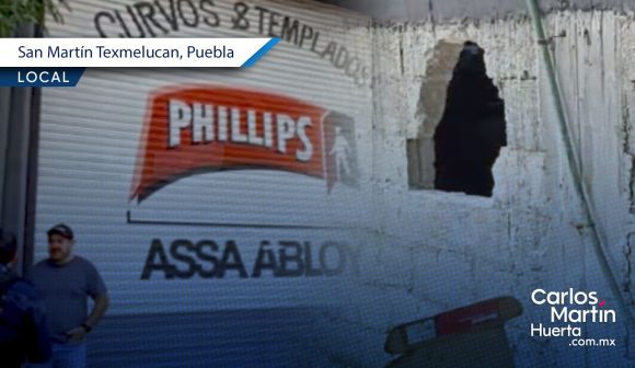 Roban más de 200 mil pesos a negocio en Texmelucan; le hicieron un boquete