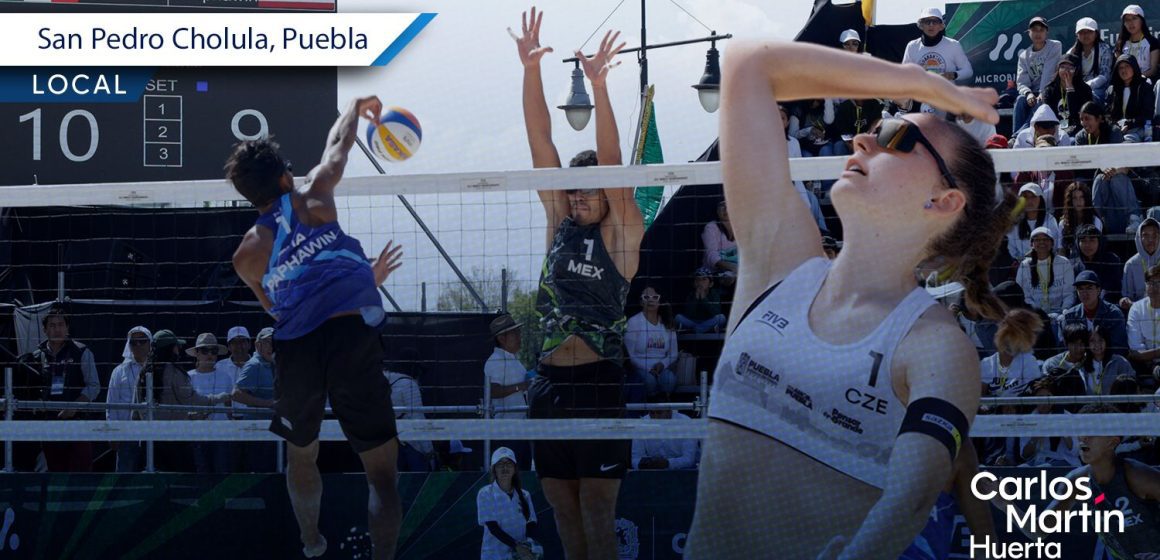 San Pedro Cholula brilla con el Mundial de Voleibol de Playa Sub-21; impulsan deporte y turismo