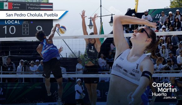 San Pedro Cholula brilla con el Mundial de Voleibol de Playa Sub-21; impulsan deporte y turismo