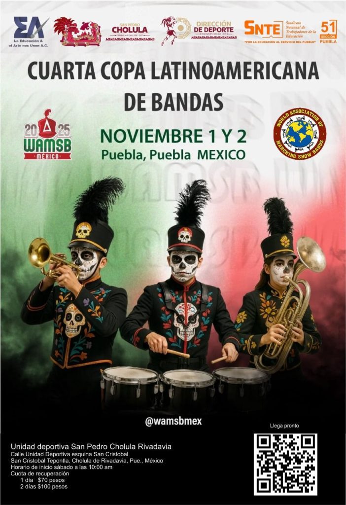 San Pedro Cholula será sede de la Copa Latinoamericana de Bandas 2025 1 San Pedro Cholula será sede de la Copa Latinoamericana de Bandas 2025