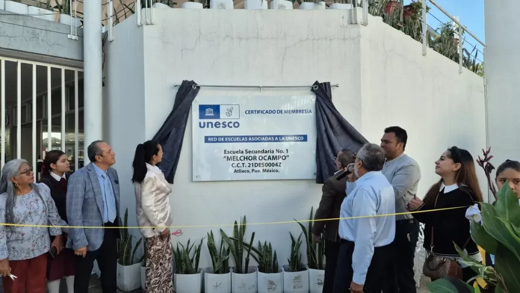 Secundaria Melchor Ocampo de Atlixco obtiene certificacion de la UNESCO 2