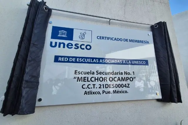Secundaria Melchor Ocampo de Atlixco obtiene certificación de la UNESCO