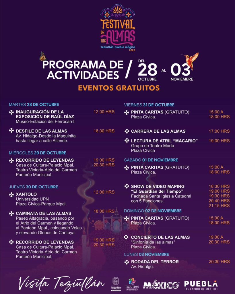 Teziutlán se prepara para su Festival de las Almas 2025 2 Teziutlan se prepara para su Festival de las Almas 2025 3