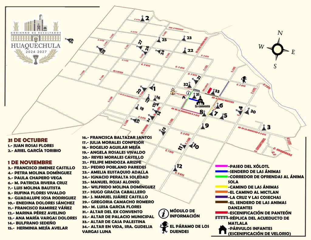 Todo listo para la ruta de Altares Monumentales de Huaquechula 2025 2
