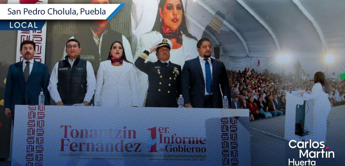 Tonantzin Fernández presenta su Primer Informe al frente de San Pedro Cholula
