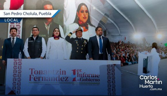 Tonantzin Fernández presenta su Primer Informe al frente de San Pedro Cholula