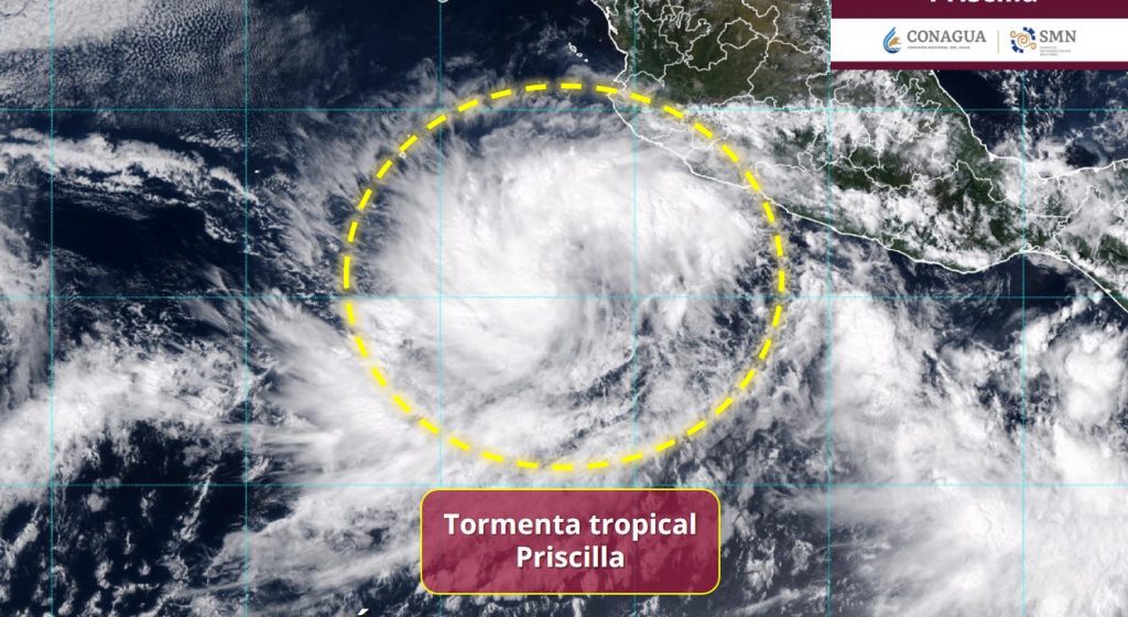 Se forma la tormenta tropical Priscilla