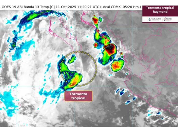 Tormenta tropical Raymond amenaza con tocar tierra; generará lluvias intensas