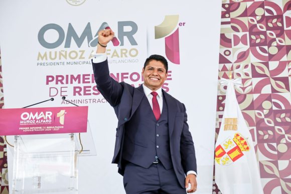Omar Muñoz rinde Primer Informe de Resultados arropado por el pueblo de Cuautlancingo