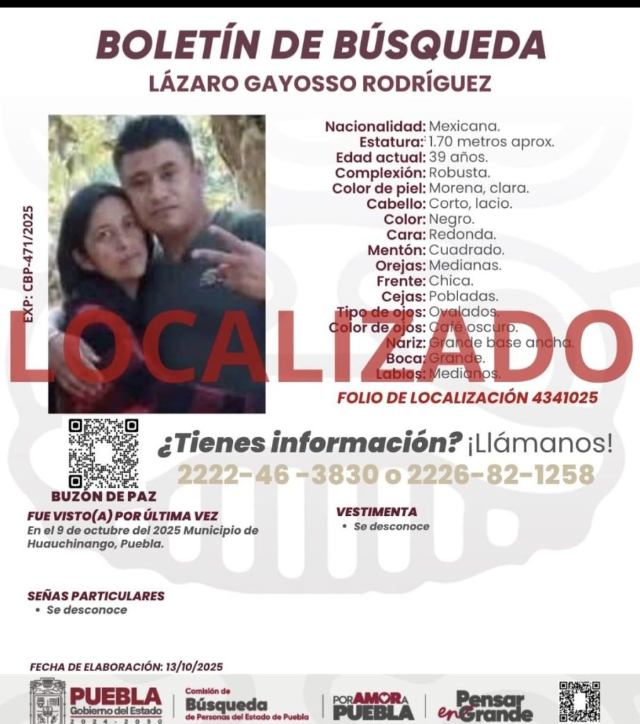 Suman 19 fallecidos por la contingencia en Puebla; continúa la búsqueda de cinco personas desaparecidas 1 WhatsApp Image 2025 10 17 at 8.13.16 PM
