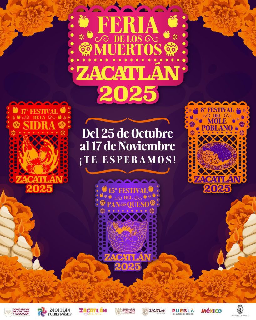 Zacatlán invita a su Feria de los Muertos 2025 con tres festivales gastronómicos