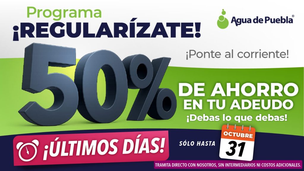Últimos días para obtener 2 meses de beneficio con el “Pago Anual Anticipado 2026” 1 agua de puebla 2
