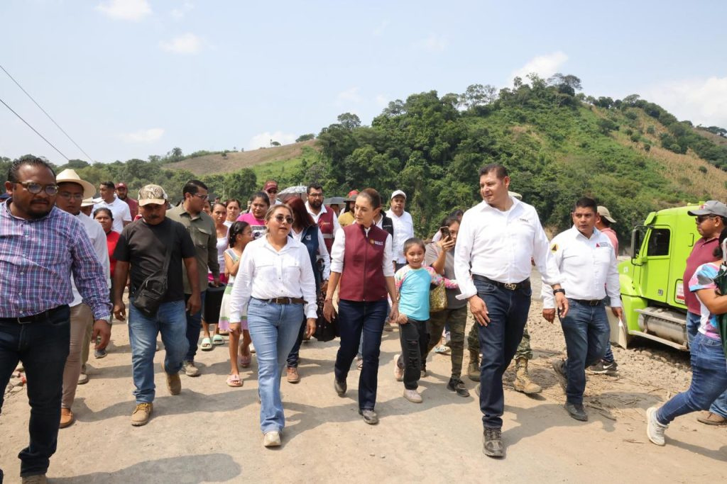 Estaremos hasta el último momento", presidenta Sheinbaum supervisa trabajos en Pantepec 1 la sierra 3