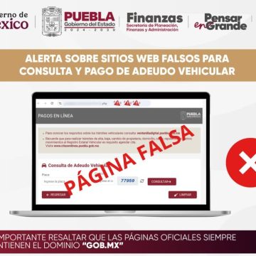 Alertan sobre sitios web falsos para consulta y pago de adeudo vehicular