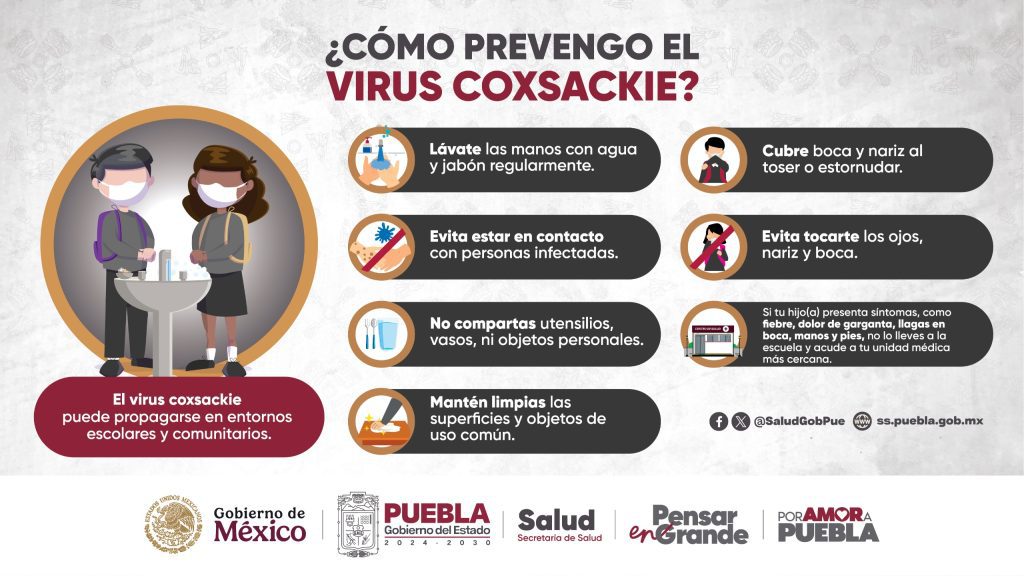 Brote de virus Coxsackie en Puebla: 386 casos y 58 brotes bajo vigilancia sanitaria 1 salud
