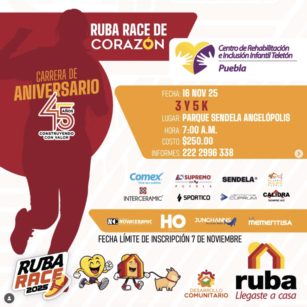 Anuncian la Ruba Race Puebla 2025 con causa social 1 Anuncian la Ruba Race Puebla 2025 con causa social