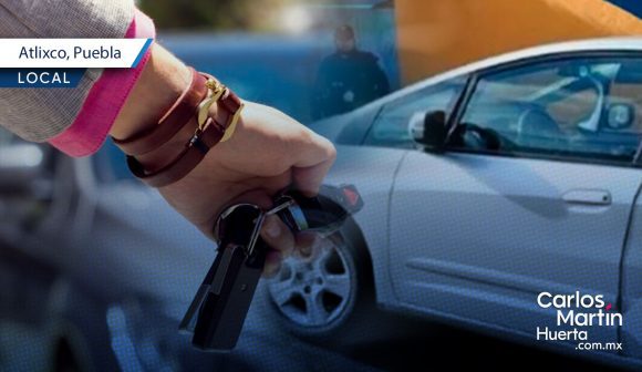 Aseguran vehículo con placas robadas en Atlixco; piden verificar antecedentes antes de comprar