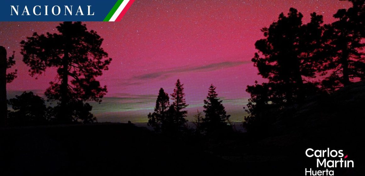 Aurora boreal visible en México por tormenta geomagnética