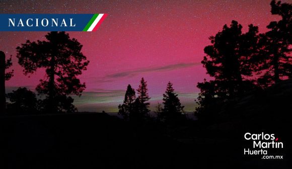 Aurora boreal visible en México por tormenta geomagnética