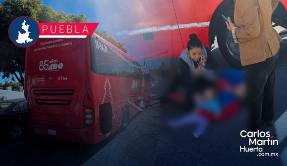 Autobús de ADO atropella a mujer y su pequeña en Boulevard Carmelitas