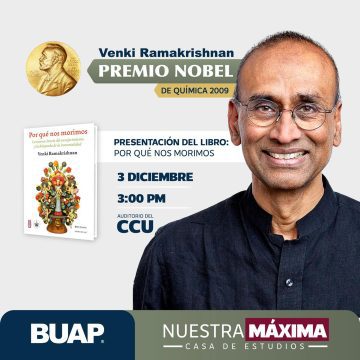 B Libro_20 Venki Ramakrishnan, Premio Nobel de Química 2009, en la BUAP