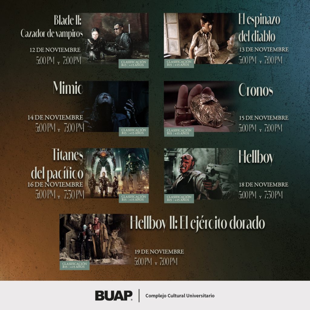 CCU BUAP presenta ciclo de cine gratuito con peliculas de Guillermo del Toro 3