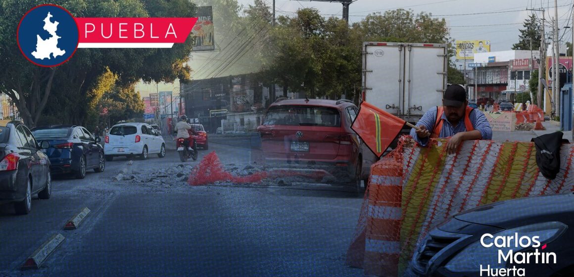 Portada Caos vial en la 11 Sur; obras y obstrucción provoca tráfico intenso CMH Caos vial en la 11 Sur; obras y obstrucción provoca tráfico intenso