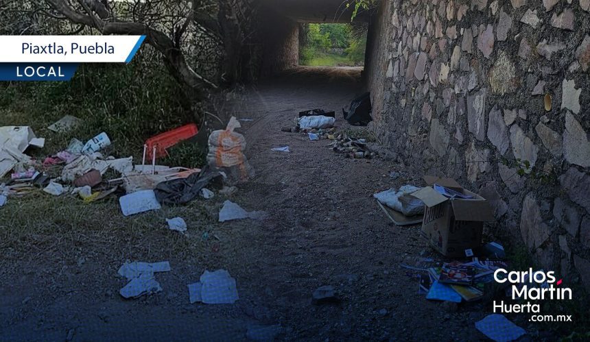 Denuncian basurero clandestino en Piaxtla