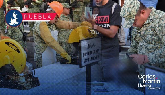 Desarme en Puebla: Ejército destruye 156 armas y extiende campaña a municipios