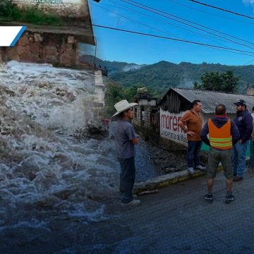 Desbordamiento - Jopala Desbordamiento de arroyo dejó 10 viviendas afectadas en Jopala; Gobierno de Puebla supervisa la zona